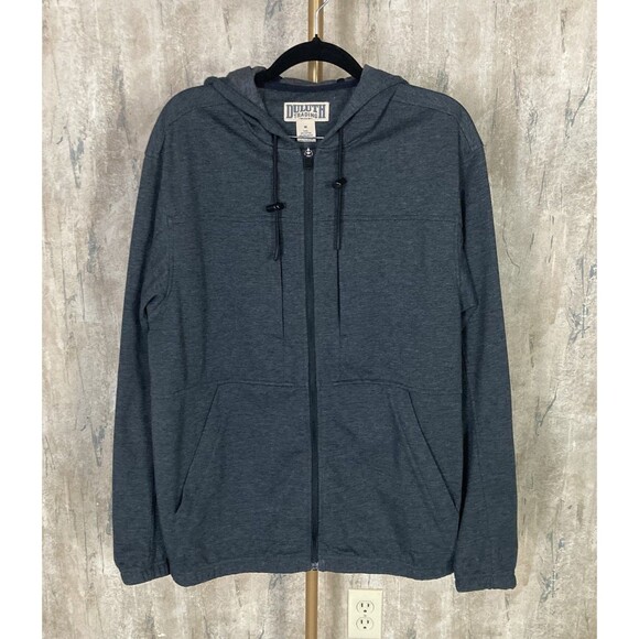 Duluth Trading Co. Jacket Mens Sz Medium Gray Sawbill Sweats Hooded Full Zip EUC - Picture 1 of 10